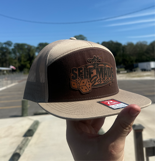 BROWN/TAN SELFMADE GARAGE 7 PANEL HAT / GIVEAWAY TICKET